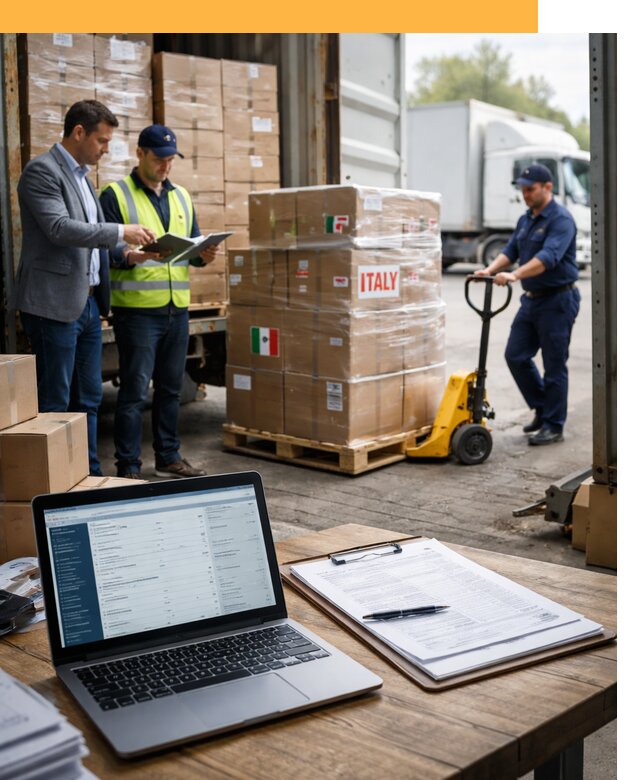 Доставка грузов из Италии: морские и авиаперевозки от 18452