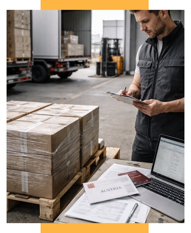 Доставка в Австрию от 66632 р. Логистика и экспорт СетСервис-Снн