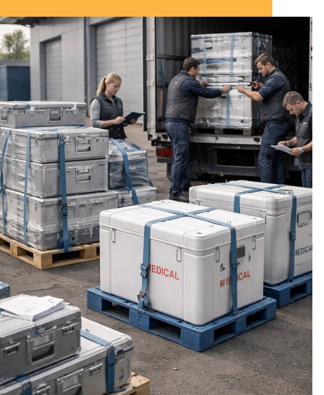 Перевозка медицинского оборудования по всему миру от 15377 руб