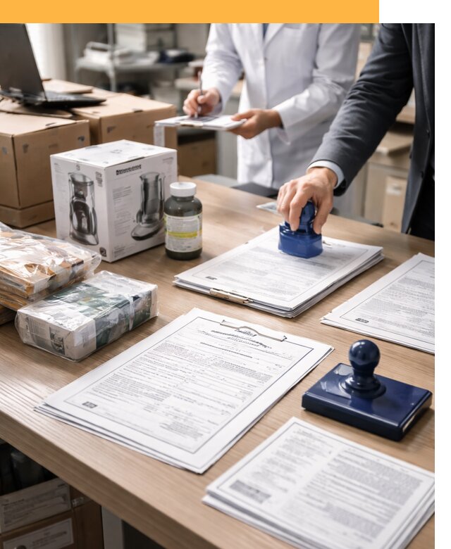 Сертификация импортных товаров от 12301 с таможенным сопровождением